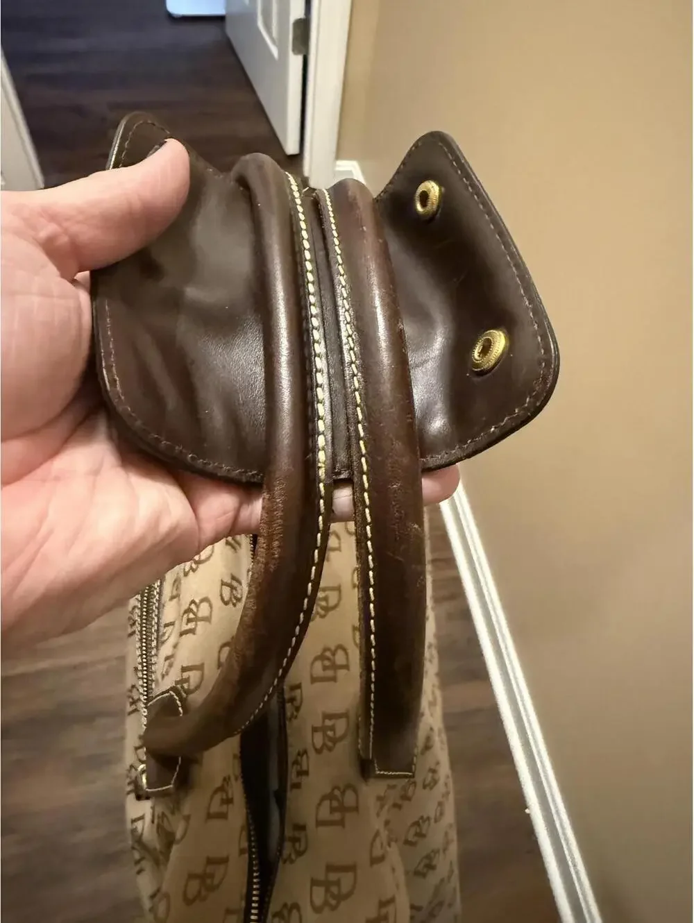Dooney & Bourke Monogram Canvas Weekender Satchel Bag
